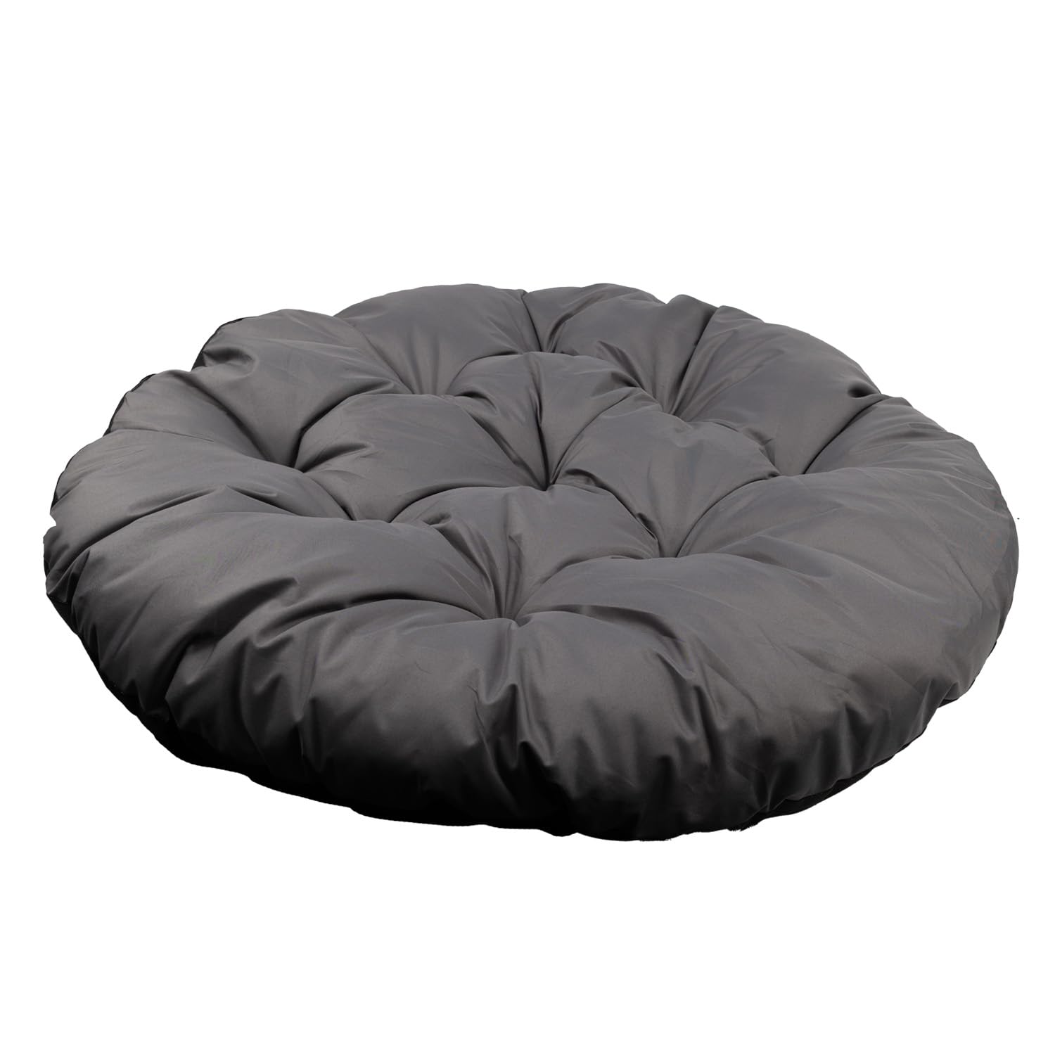 Green Blue GB243 GR Rundes Gartenkissen, 110 cm, für Storchennest, Kokon und Papasan-Sessel, grau, Dicke 13–15 cm, gesteppt, Füllung: Silikonkügelchen (Kokon ist Nicht im Lieferumfang enthalten)