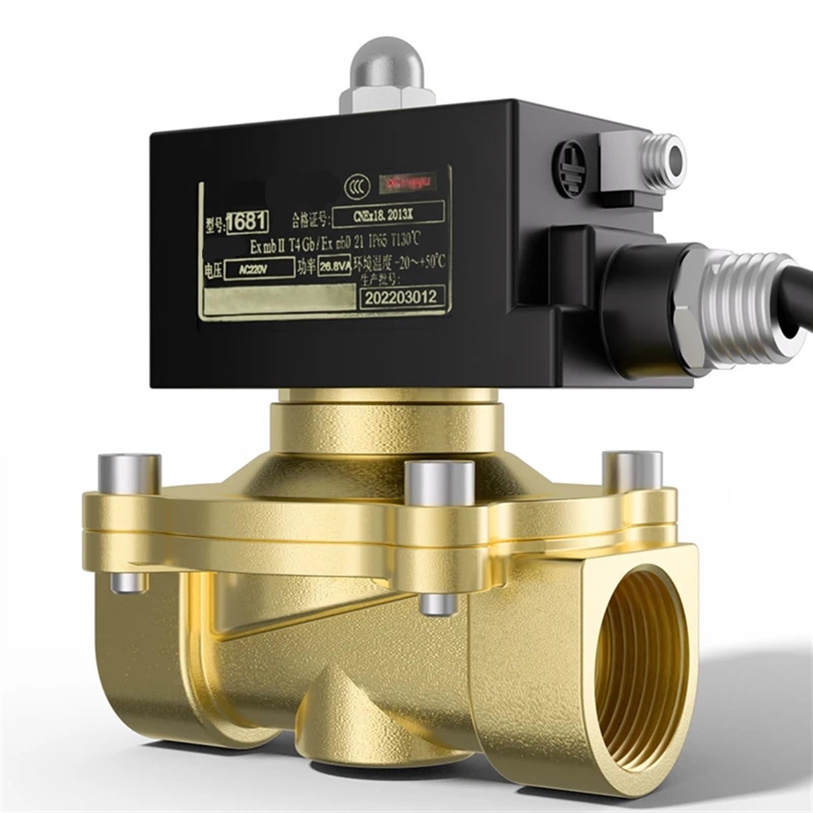 Huuoqiwy Women's Dn50 Electric Solenoid Valve Brass Normally Closed Thread Control Water Valves 24V 220V(12Vdc-Closed)