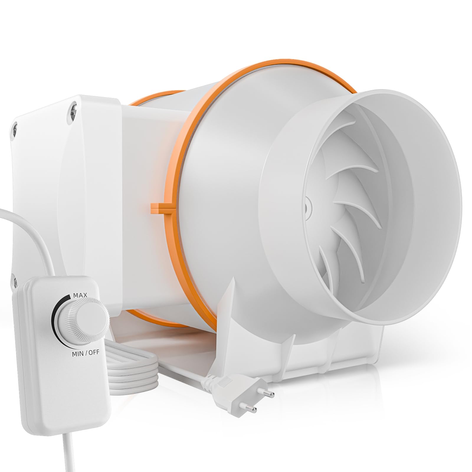 QiCrafe Rohrventilator 100mm Abluftventilator Mini-2 (100MM, C)