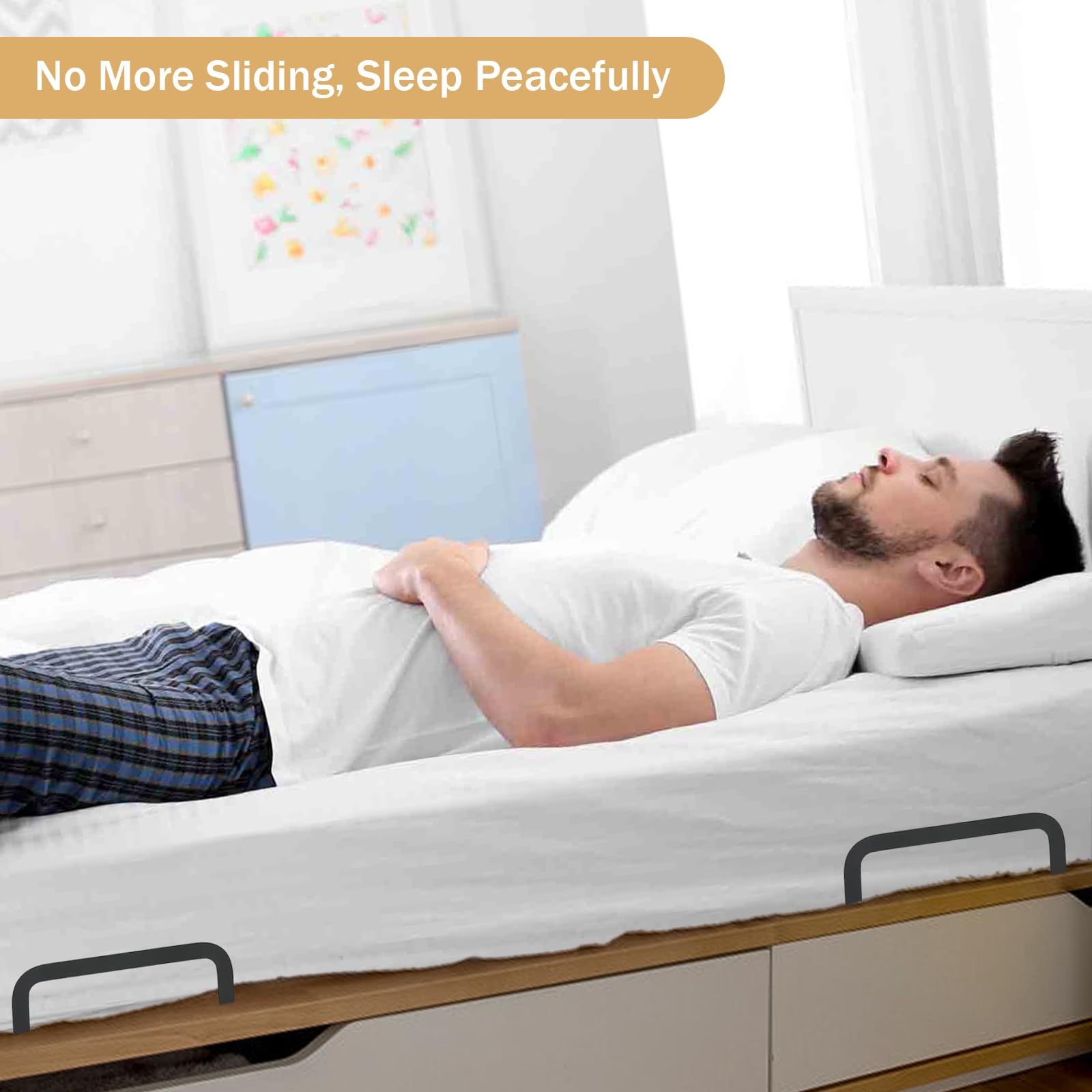 CISSIYOG 4 Ferma Materasso In Acciaio Inox – Barre Antiscivolo Per Letto Con Viti, Adatte A Materassi Da 10 A 30 Cm Di Spessore