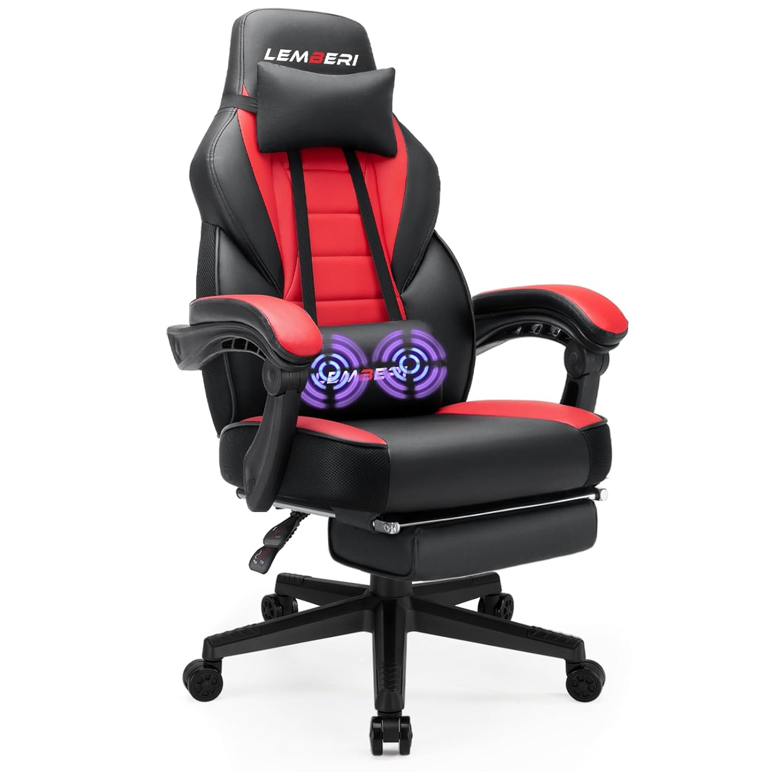 LEMBERI Video Game Chairs with footrest Big and Tall Gamer Chair for Adults 400lb Capacity Racing Style Computer