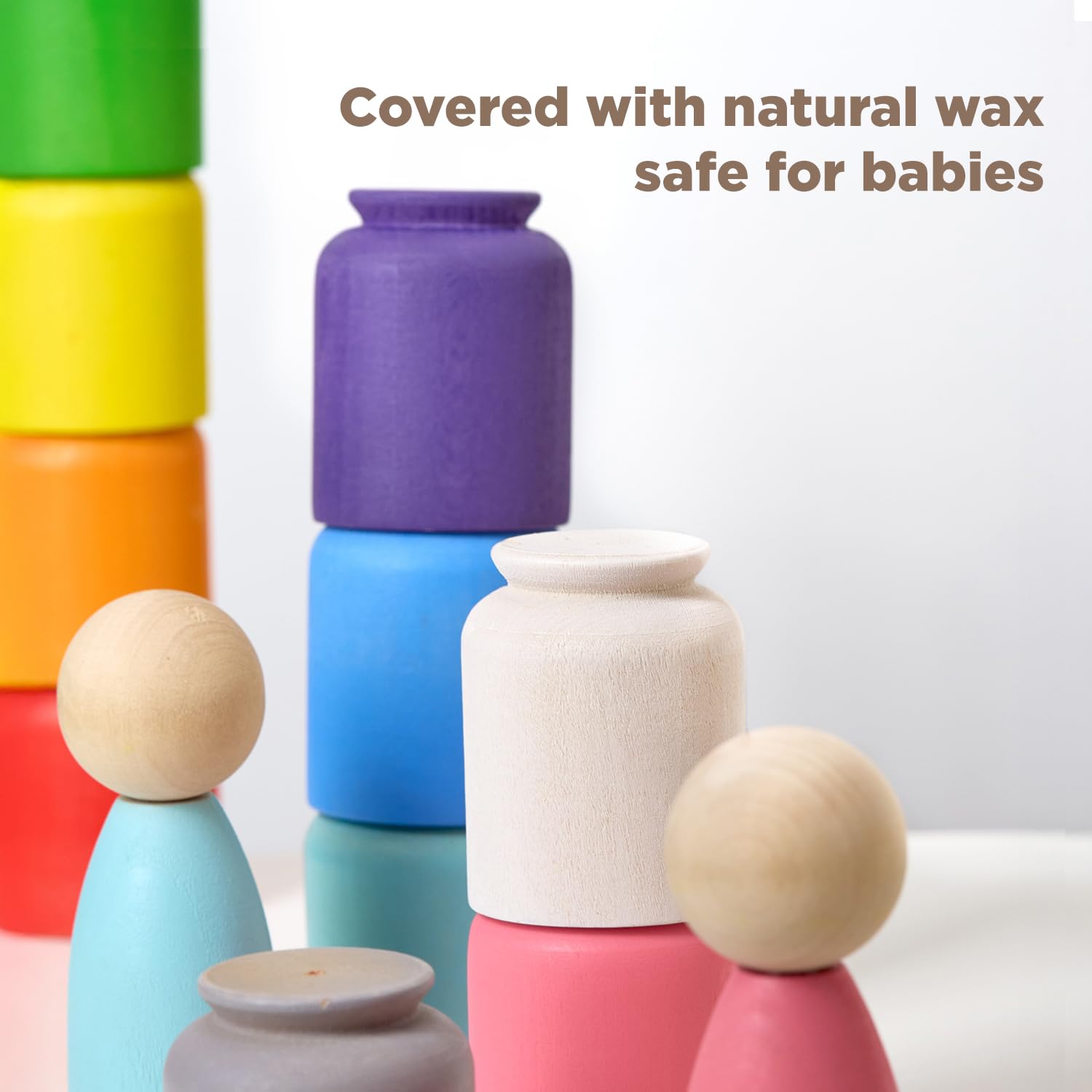 Juego Montessori De 7 Enanos De Madera Con Bolas Y Tazas – Clasificador De Colores, Juguete Sensorial Para Niños +3 Años