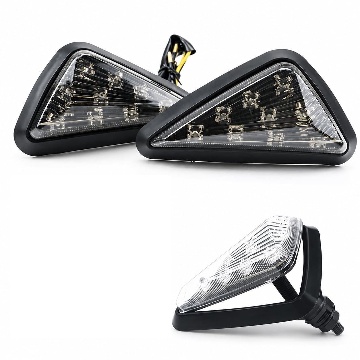 Universal Flush Mount 9 LED Motorcycle Indicator Light for R15 V3 V4, CBR 150 250, Smoked Amber Turn Signal Blinkers Waterproof Bike Indicators Accessories (Pack of 2)-image-34