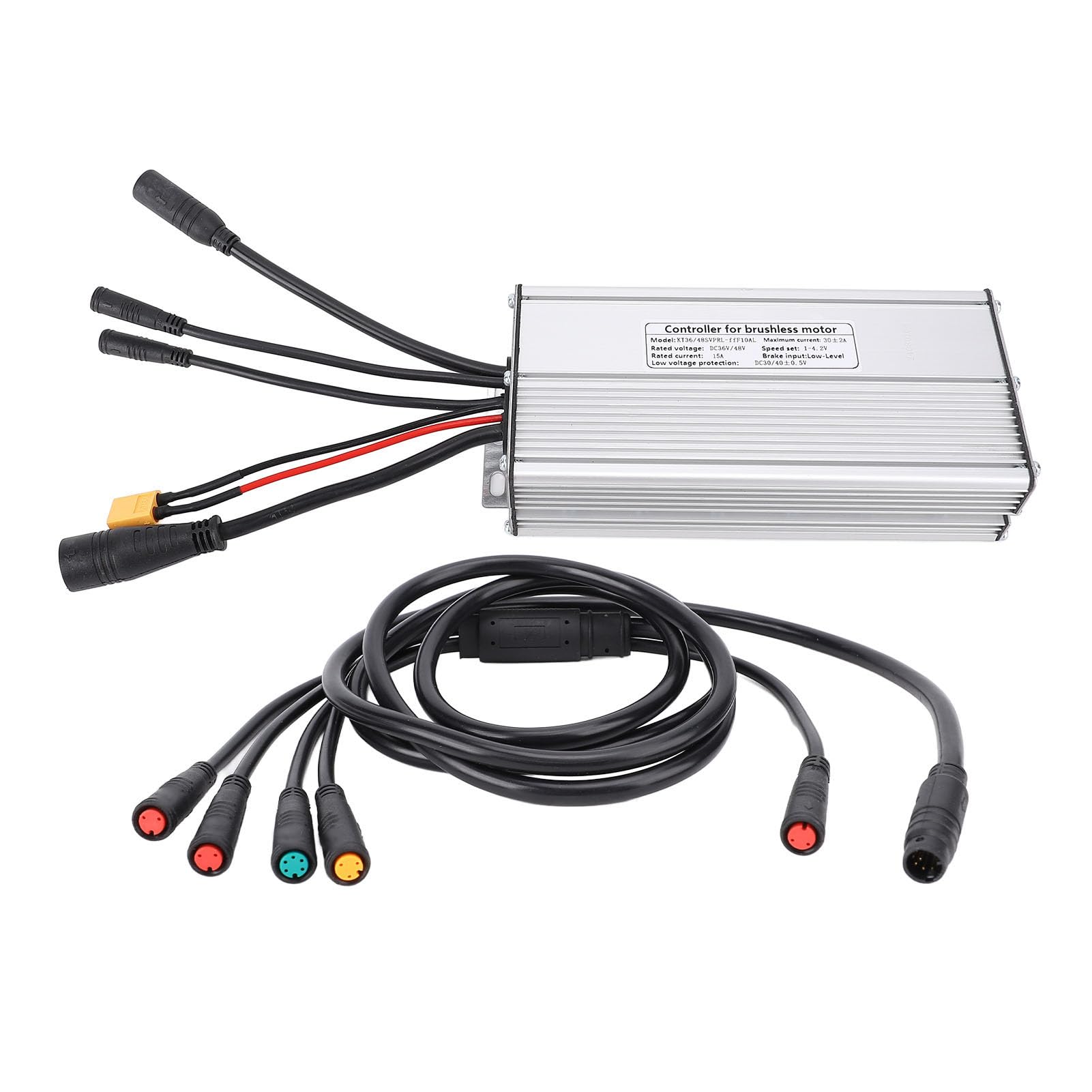 Kontroler Sinusoidalny 30A Wodoodporny Regulator Prędkości Silnika Elektrycznego Roweru ze Stopu Aluminium z Kablem 5 w 1 do Silnika 36V 48V 1000W