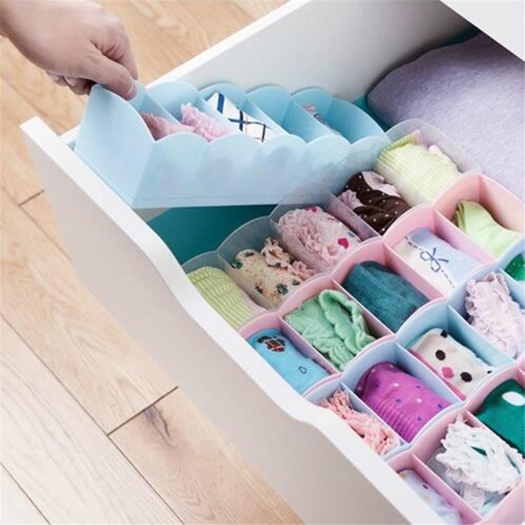 Organizzatore per cassetti a 5 Celle Scatola portaoggetti per Cucina Domestica per Biancheria Intima Reggiseno Divisore per Trucco Stoviglie Scatola portaoggetti Porta Abiti