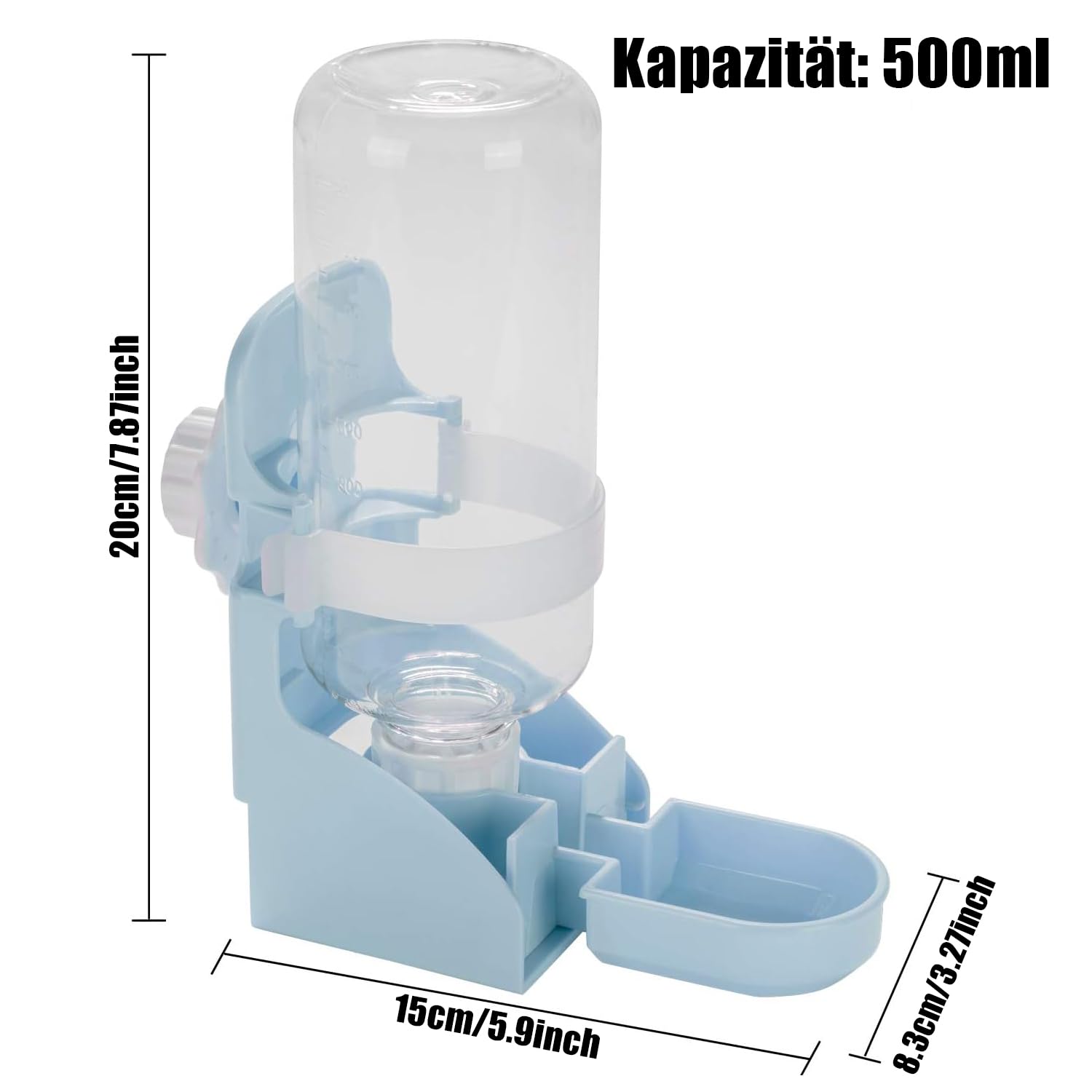 Esshogo 1 x Pet Automatic Water Dispenser, Water Dispenser, 500 ml, Hanging Pet Water Dispenser, Pet Drinking Bottle - Image 2