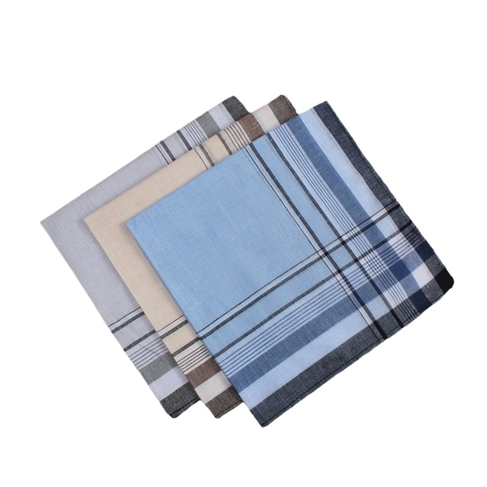 10 Stücke Platz Plaid Streifen Tasche for Hochzeit Party Restaurant Handtuch Baumwolle Taschentücher for Männer Für Herren