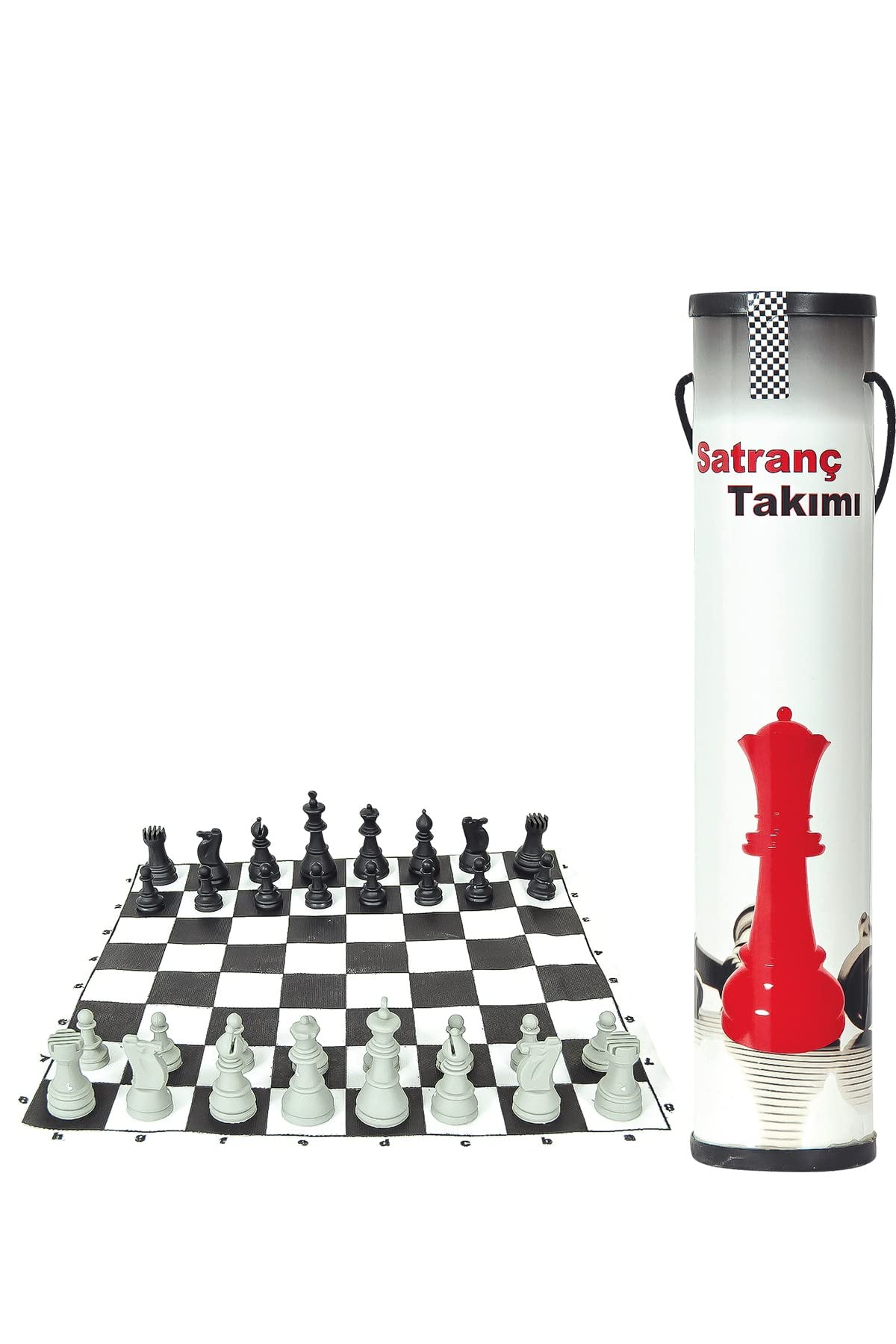 Ucuz Karton Rulo Pratik Satranç Takımı