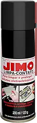 JIMO Limpa Contatos Eletro Eletrônicos Remove Graxas Óleos Sujeira Contaminantes Desumidifica Protege e Lubrifica Partes Metálicas Sem Danos Aerossol 200ml