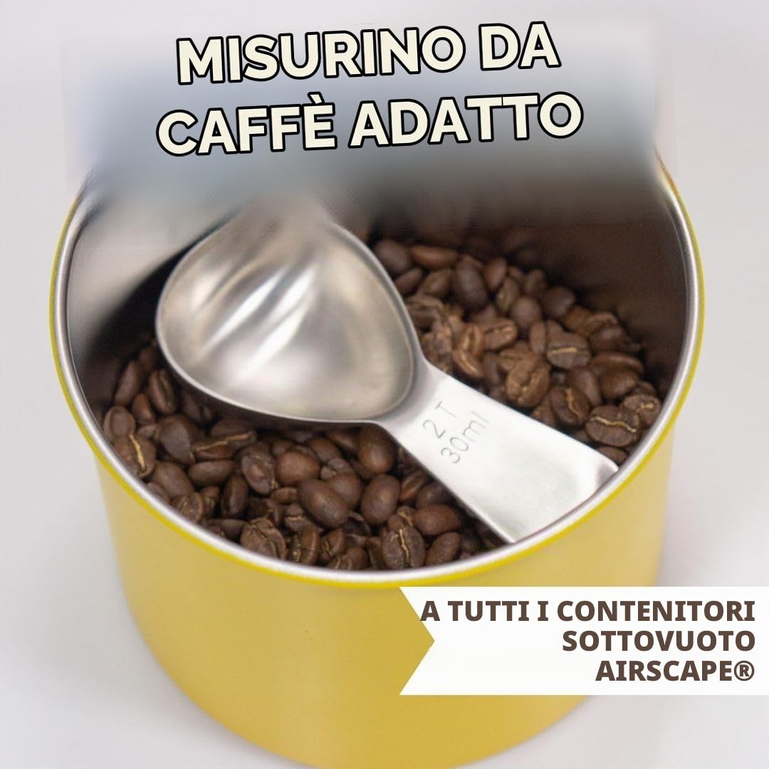 Planetary Design-Acciaio Inox Misurino Caffè, 2 Cucchiai - Perfettamente Bilanciate Ed Ergonomico - Si Inserisce All'Interno Del Airscape