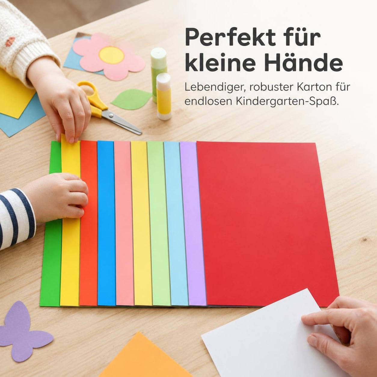 Tonpapier Farbig Geruchlos für, 20 Farben, 60 Blatt, 4K