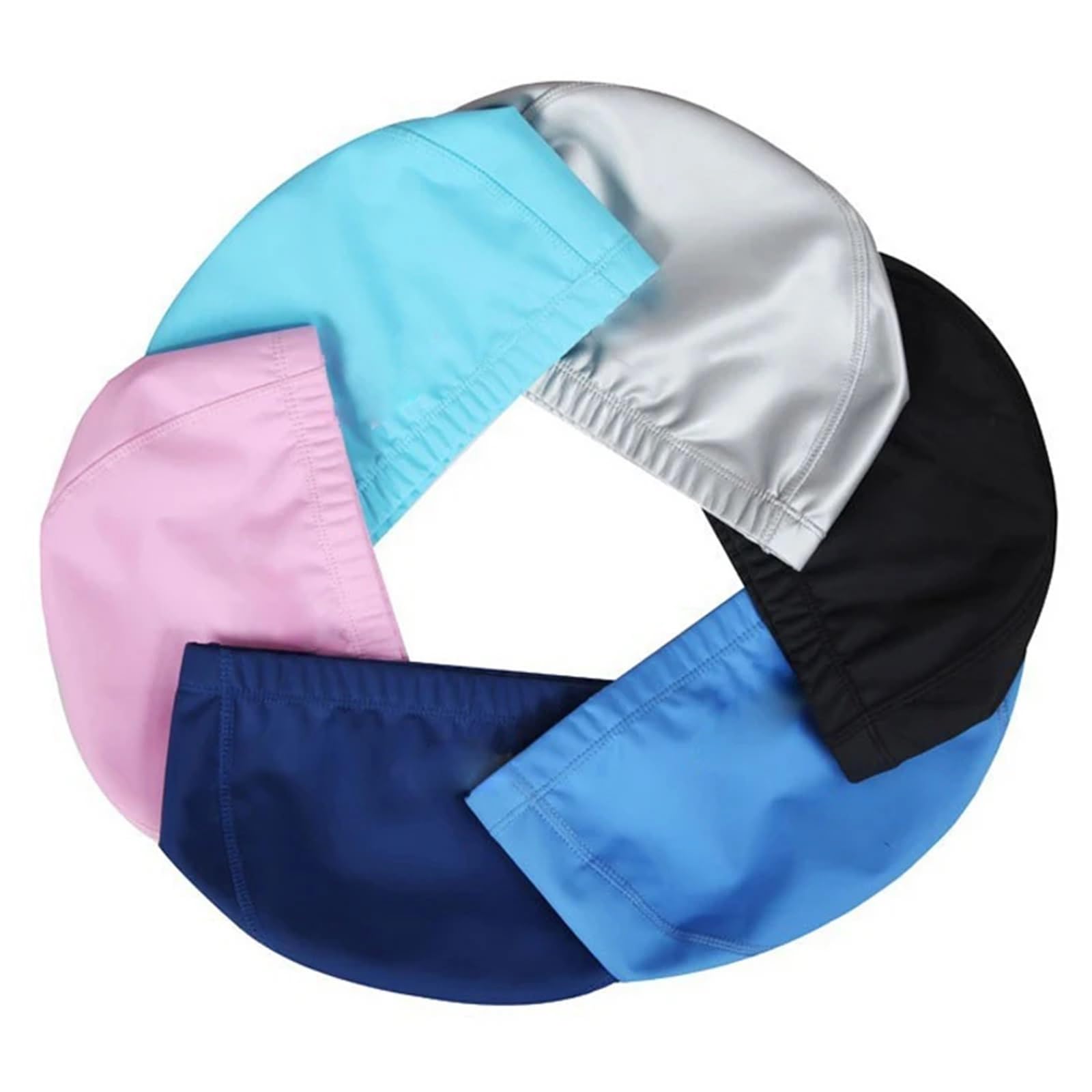 Gorro de Piscina de Pelo Largo con protección for los oídos, Resistente al Agua, for Hombre y Mujer, Gorro cómodo for Nadar, 2 uds.