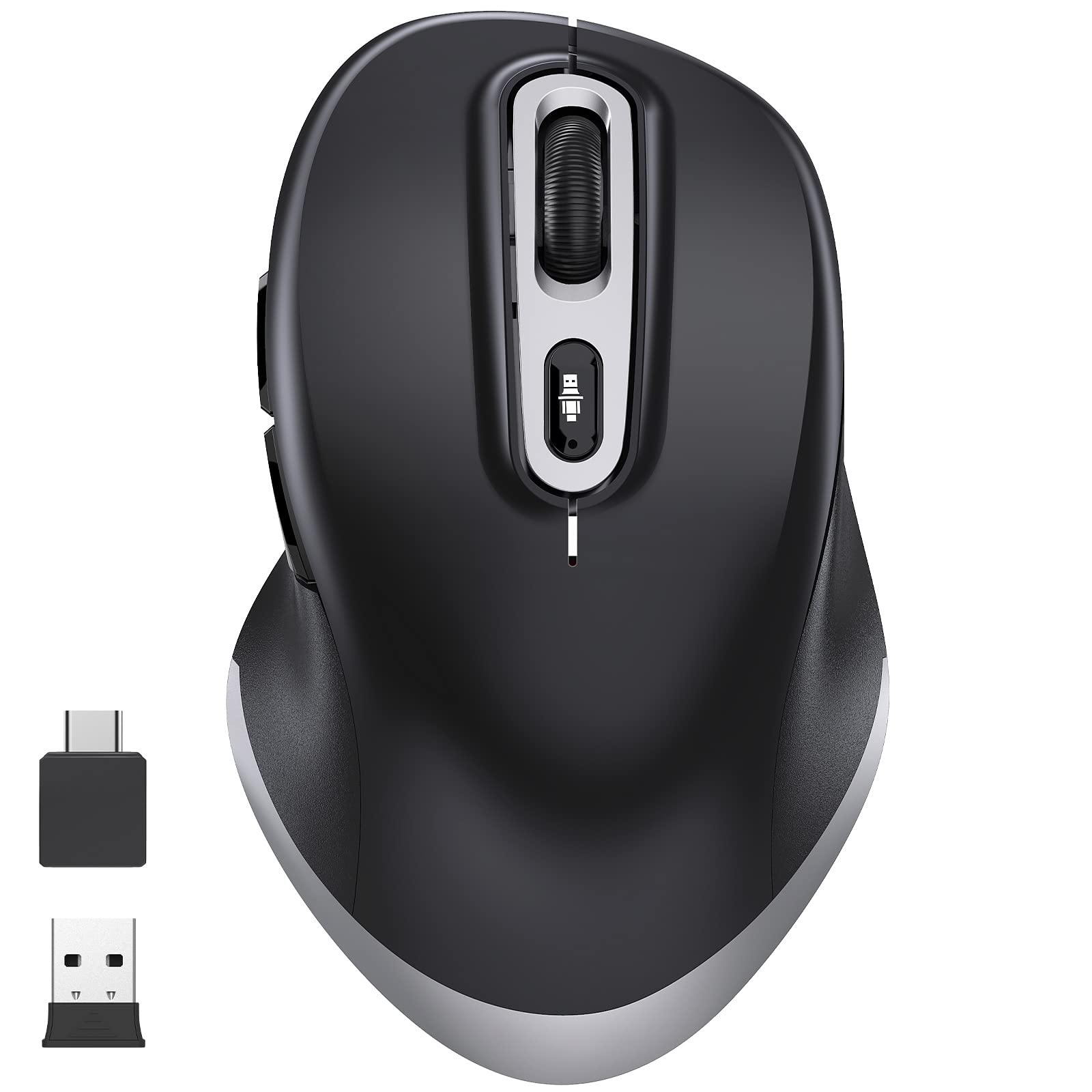 Buy Type C Wireless Mouse, Ergonomic Dual Mode 2.4GHz Wireless Mouse ...
