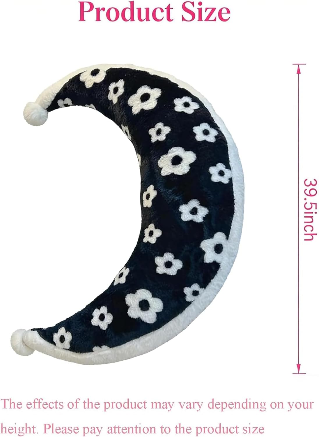 Moon Shaped Body Pillow, 39.5" Crescent Moon Shaped Throw Pillow, Between the Knees Pillows for Side Sleeping, C-Shaped Cuddle Pillows, Soft Bed Decor for Bedroom, Dorm (F)