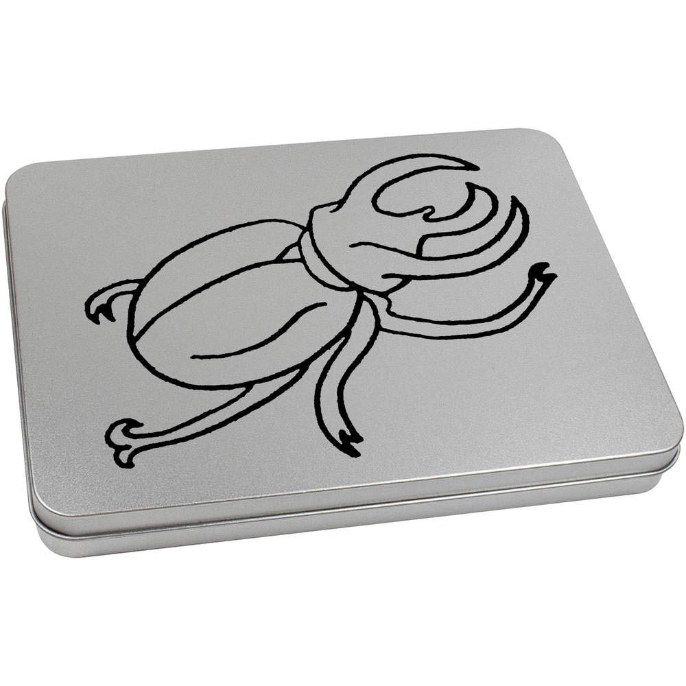 Azeeda 220mm 'Stag Beetle' Metal Hinged Tin/Storage Box (TT00120722)