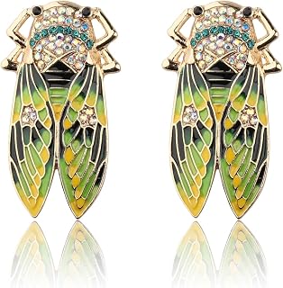 WSNANG Cicada Dangle Earrings - Gift for Insect Lovers, Entomologists, Biologists - Nature-Inspired Jewelry