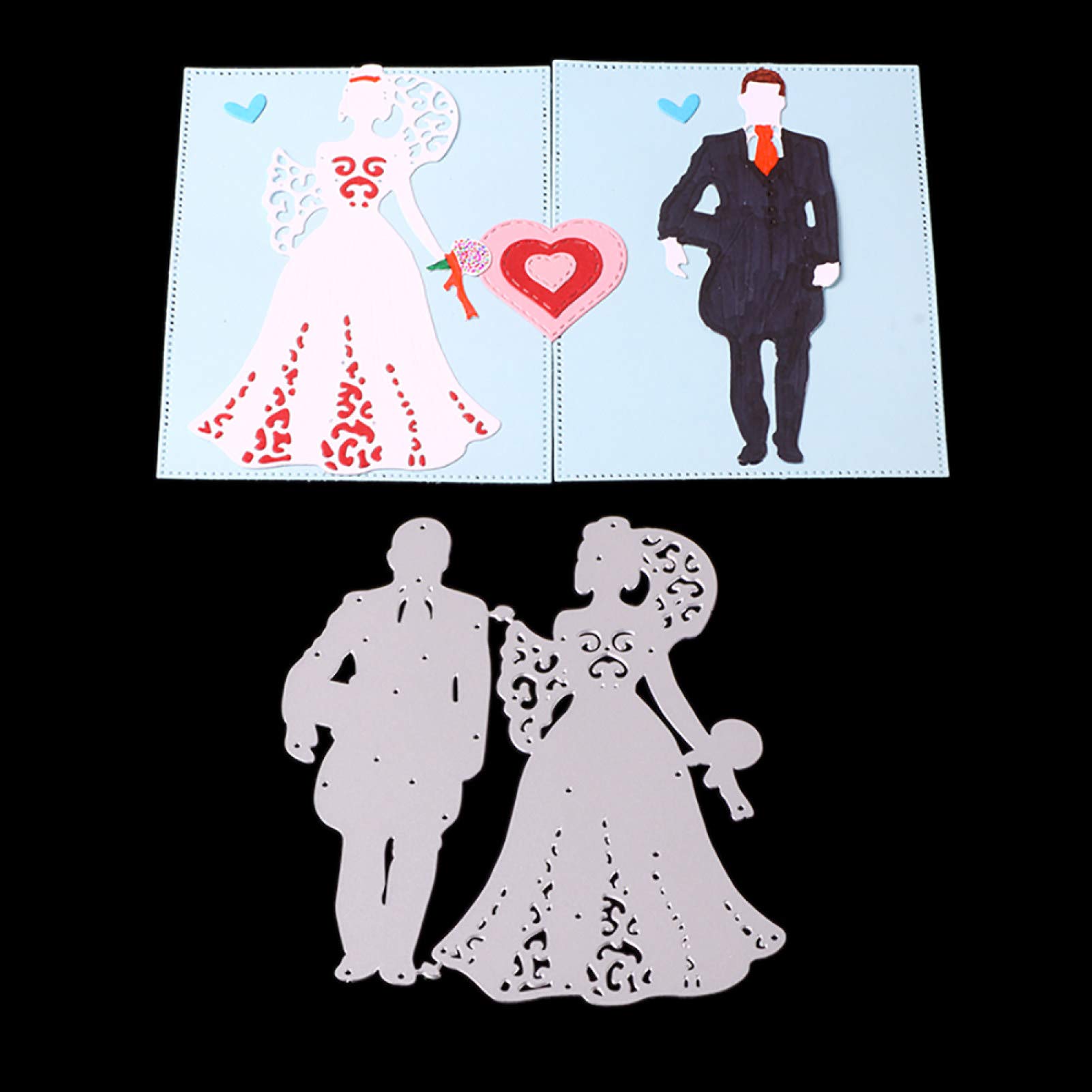 Hochzeit Stanzschablone Aus Metall – Braut & Bräutigam Motive | Für Scrapbooking, Karten, Einladungen, DIY-Dekoration