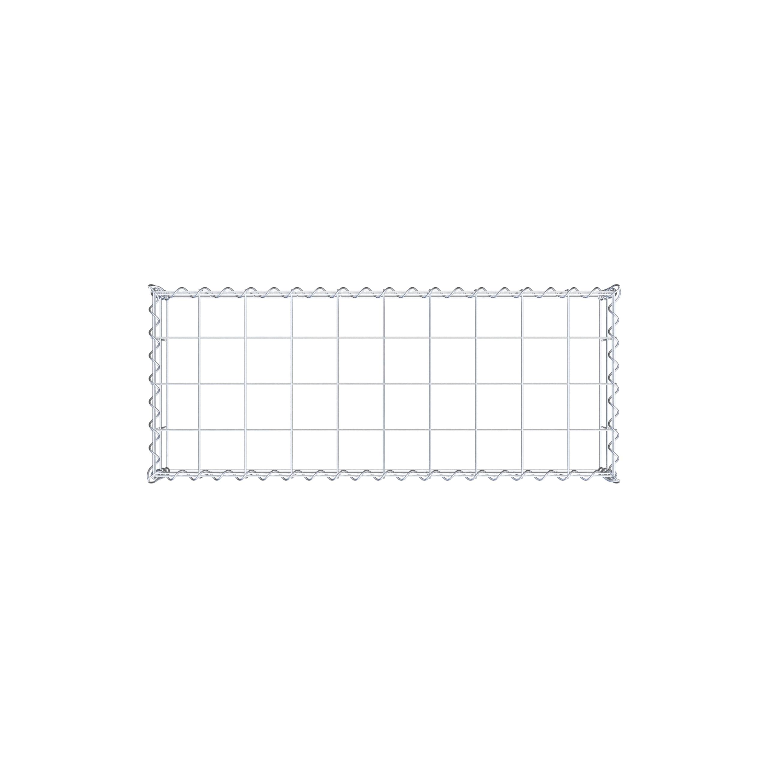 Gabionen-Steinkorb Eckig – 100x80x30 Cm, Maschen 10x10 Cm, Galvanisiert Verzinkt, Mit Spiralverschluss