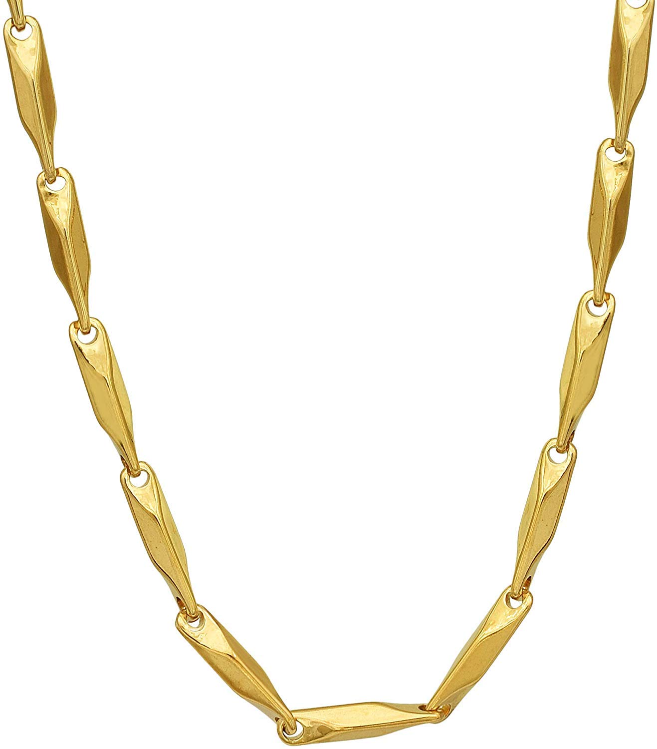 Super Marche Stainless Steel Rice Chain for Men and Boys (Gold) (B081CCMJ7B) Amazon Price History, Amazon Price Tracker