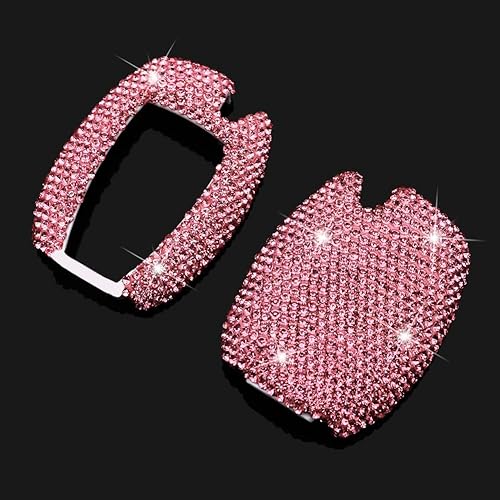 Miniatura 5 de Funda para llavero compatible con Mercedes Benz C E S M CLS CLK GLK GLC G Class Bling Crystal Rhinestone Diamond Key Case