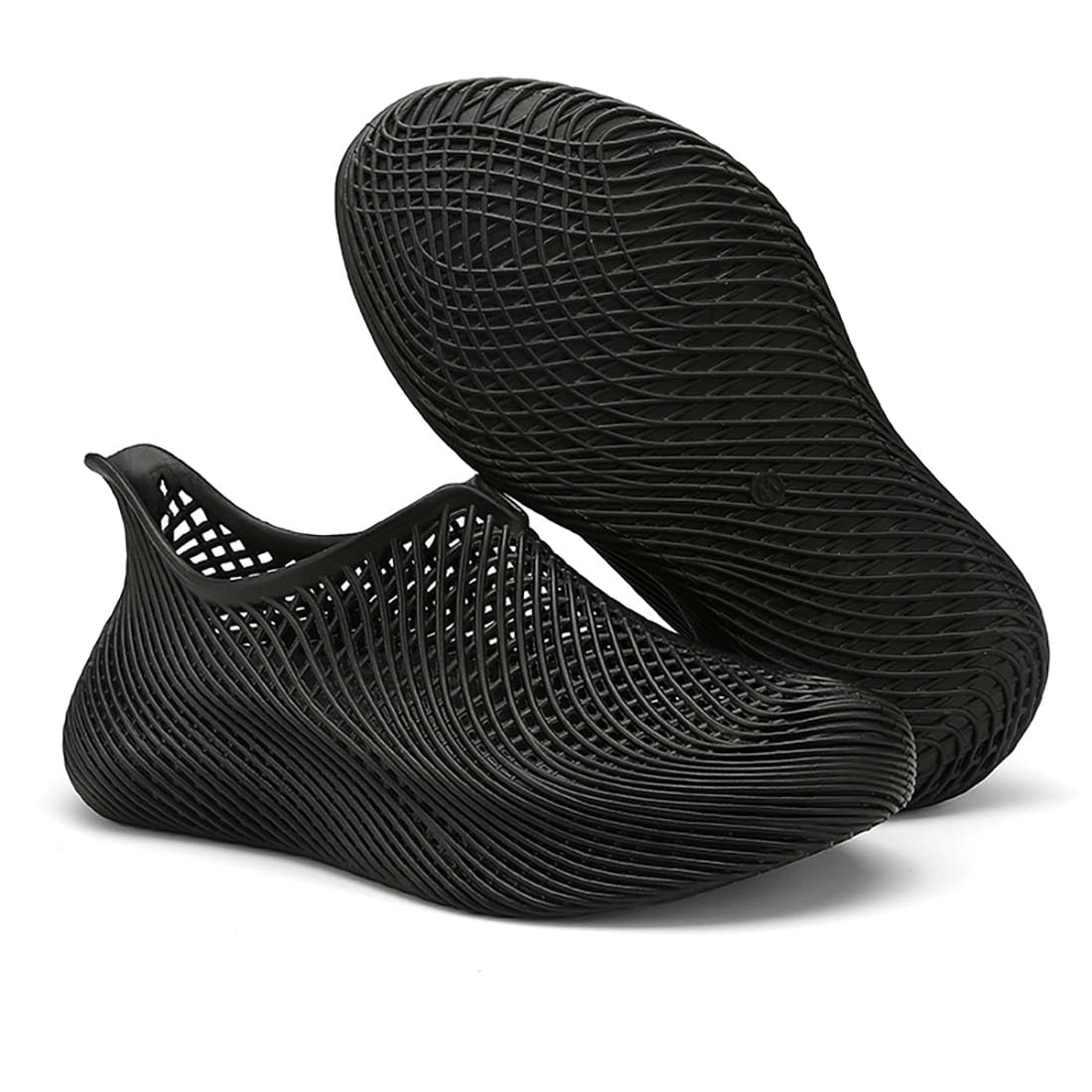 3D Druck Wasserschuhe Herren Damen, Leicht Atmungsaktiv rutschfest Slip On Badeschuhe für Strand Pool Schwimmbad Urlaub