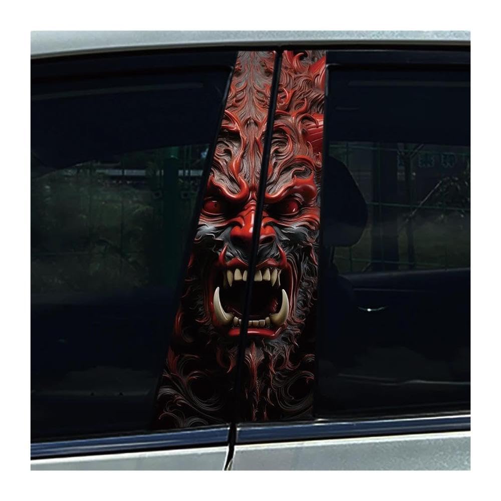 Stickers Vinyle Pilier B de Voiture Démon Samouraï Finition Premium