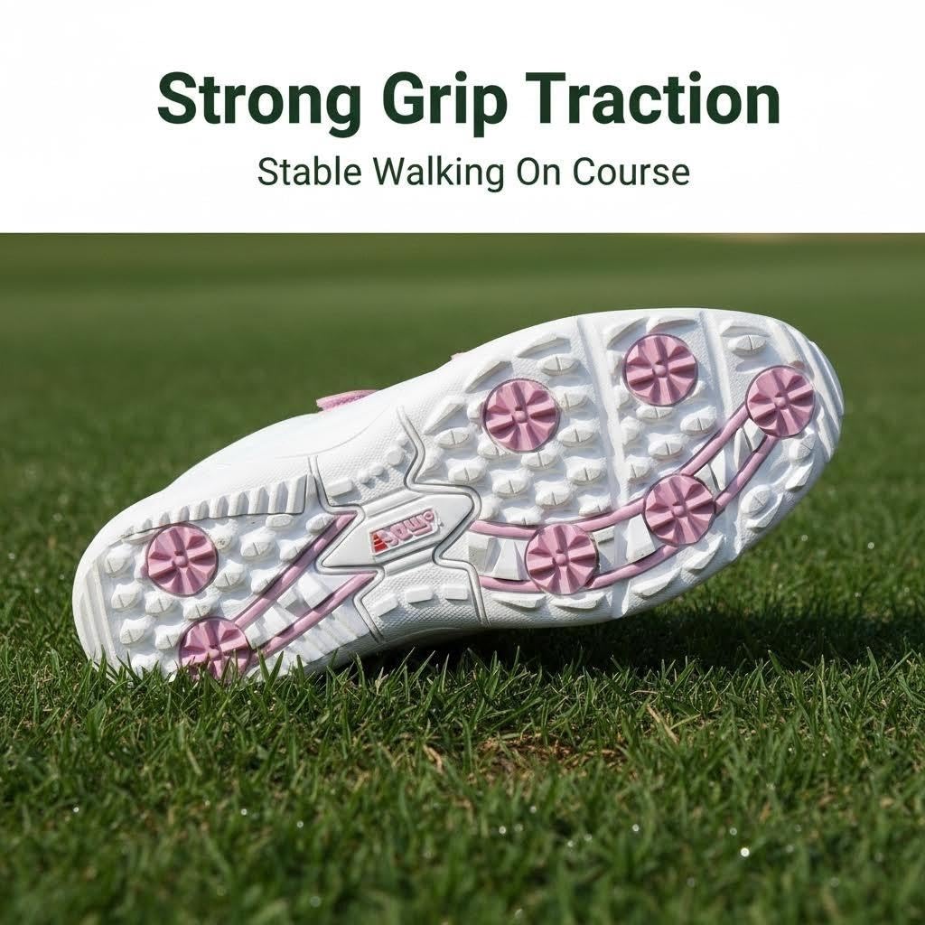PGM Damen Golfschuhe Wasserdicht Spikeless mit Klettverschluss