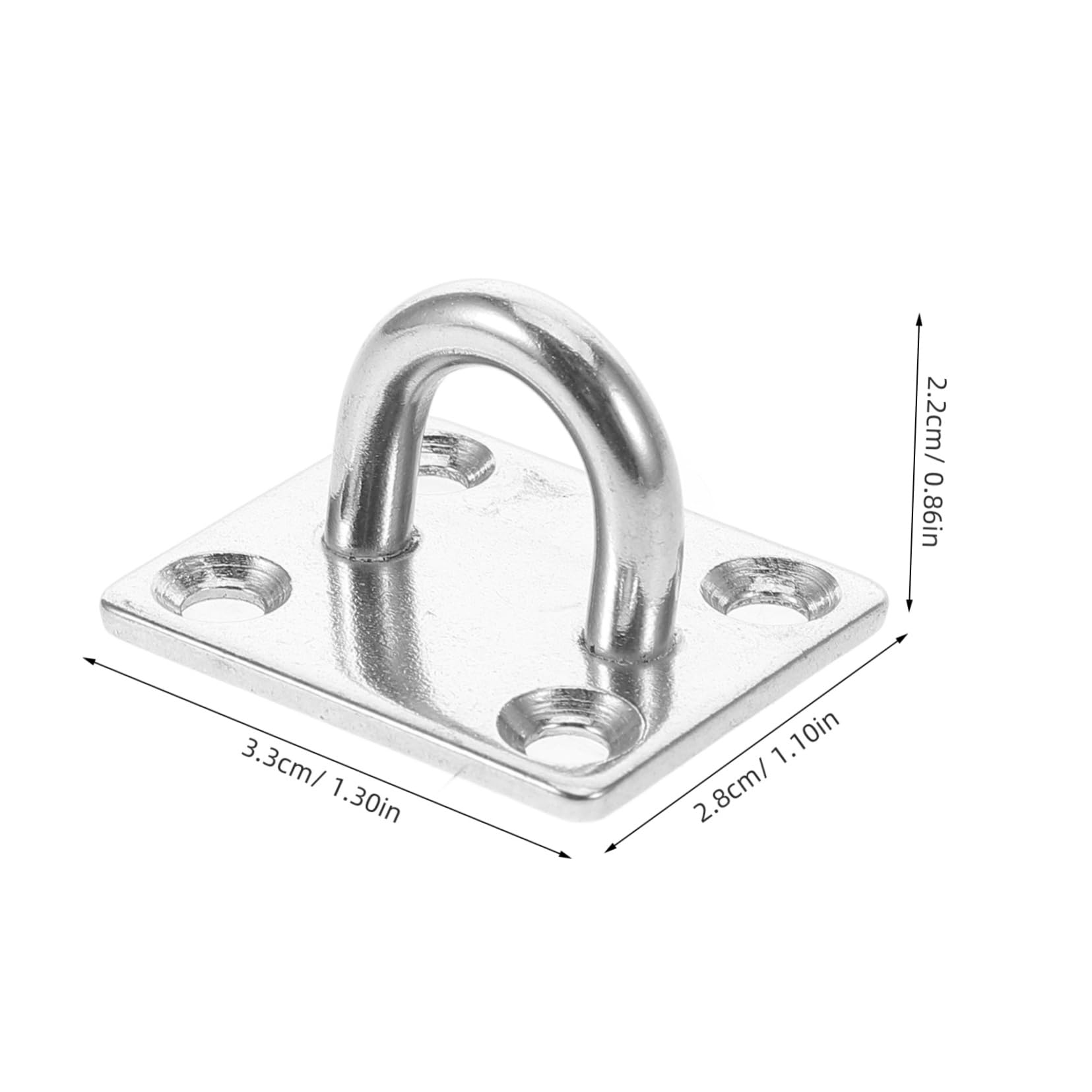 SUPVOX Stainless Steel Ceiling Hooks Pad Eye Plate Hooks Marine Hardware Hooks u Hooks for Hanging Ceiling Hooks Heavy Duty