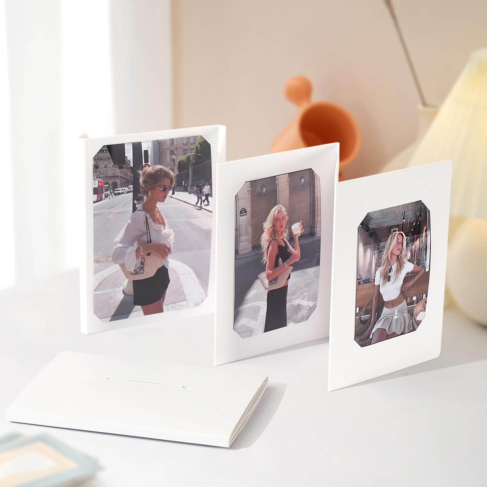 Album scrapbooking blanc kraft pliable 12,7x17,8 cm pour photo souvenir de mariage