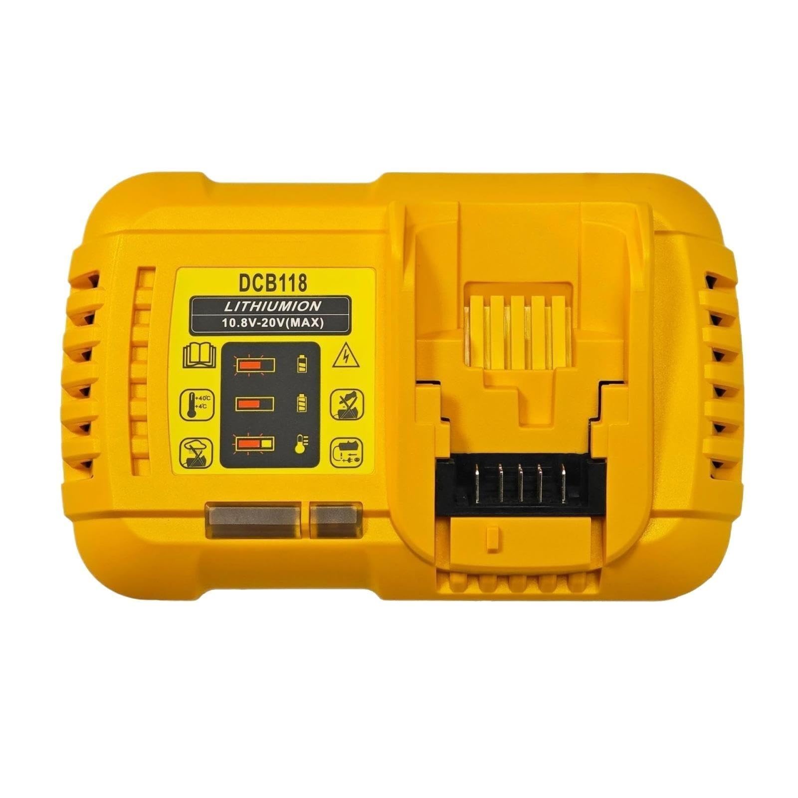Caricabatteria For Trapano Elettrico, Compatibile Con Dewalt, DCB118 20V 6A | Caricatore Rapido Batteria Al Litio Utensili Elettrici Caricatore Rapido Trapano Elettrico Con Ventola(PSE)