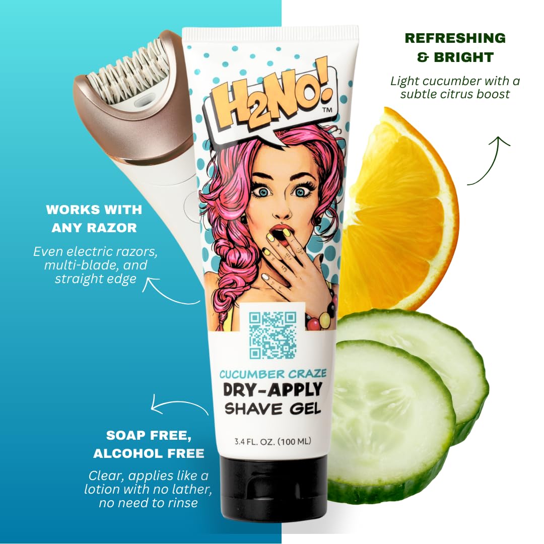 Amazon.com: H2NO Shave Cucumber Craze Dry-Apply Shave Gel
