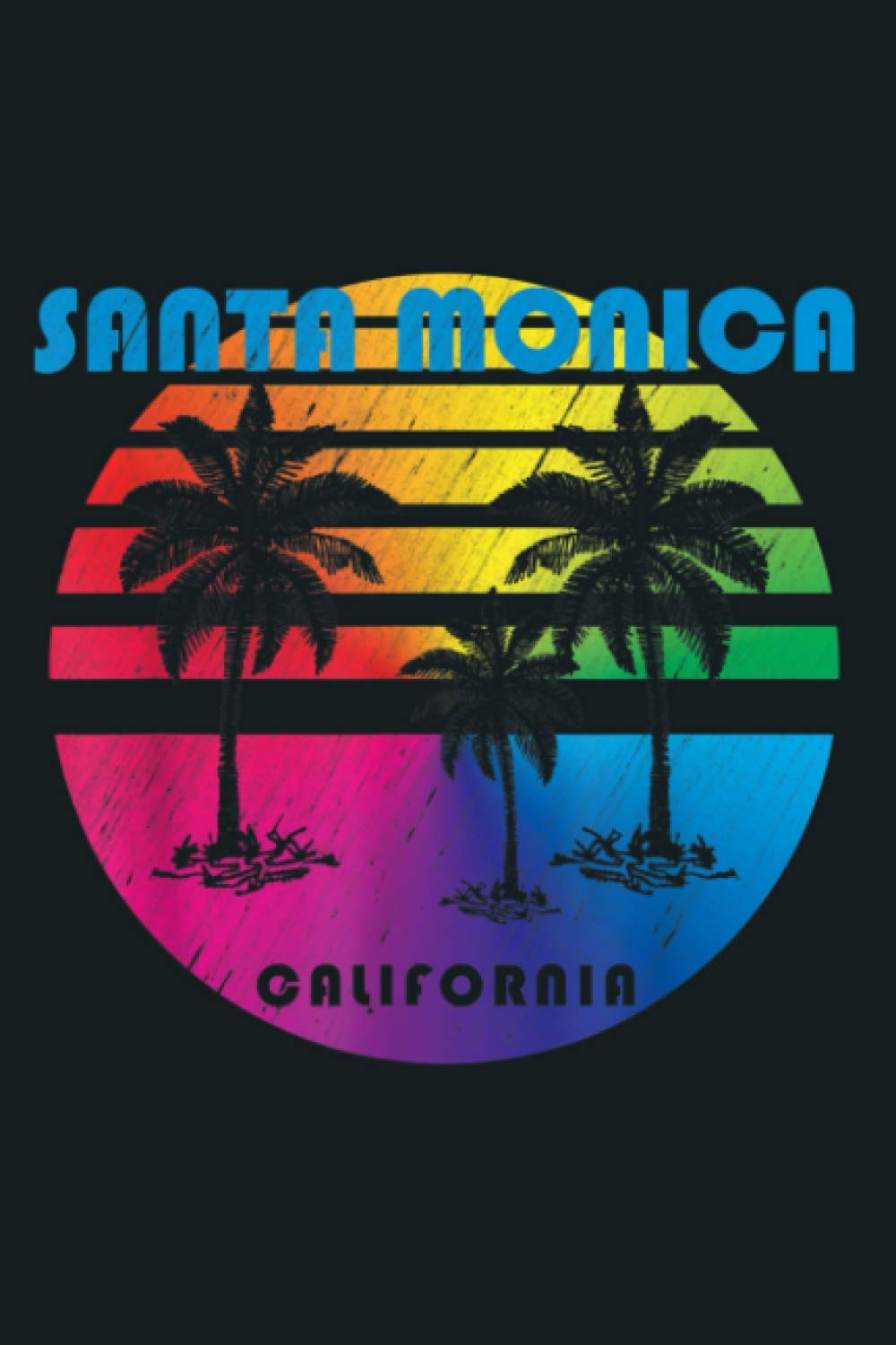 Santa Monica Sunset Silhouette Souvenir: notebook, notebook journal beautiful , simple, impressive,size 6x9 inches, 114 paperback pages