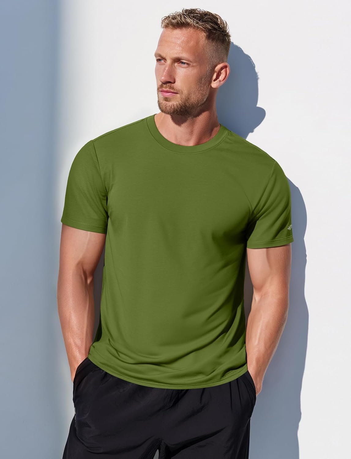 Zengjo Mens Athletic Shirts Moisture-Wicking Quick Dry Workout Tees Lightweight Crewneck T-Shirts for Running Gym Casual Work - Image 4