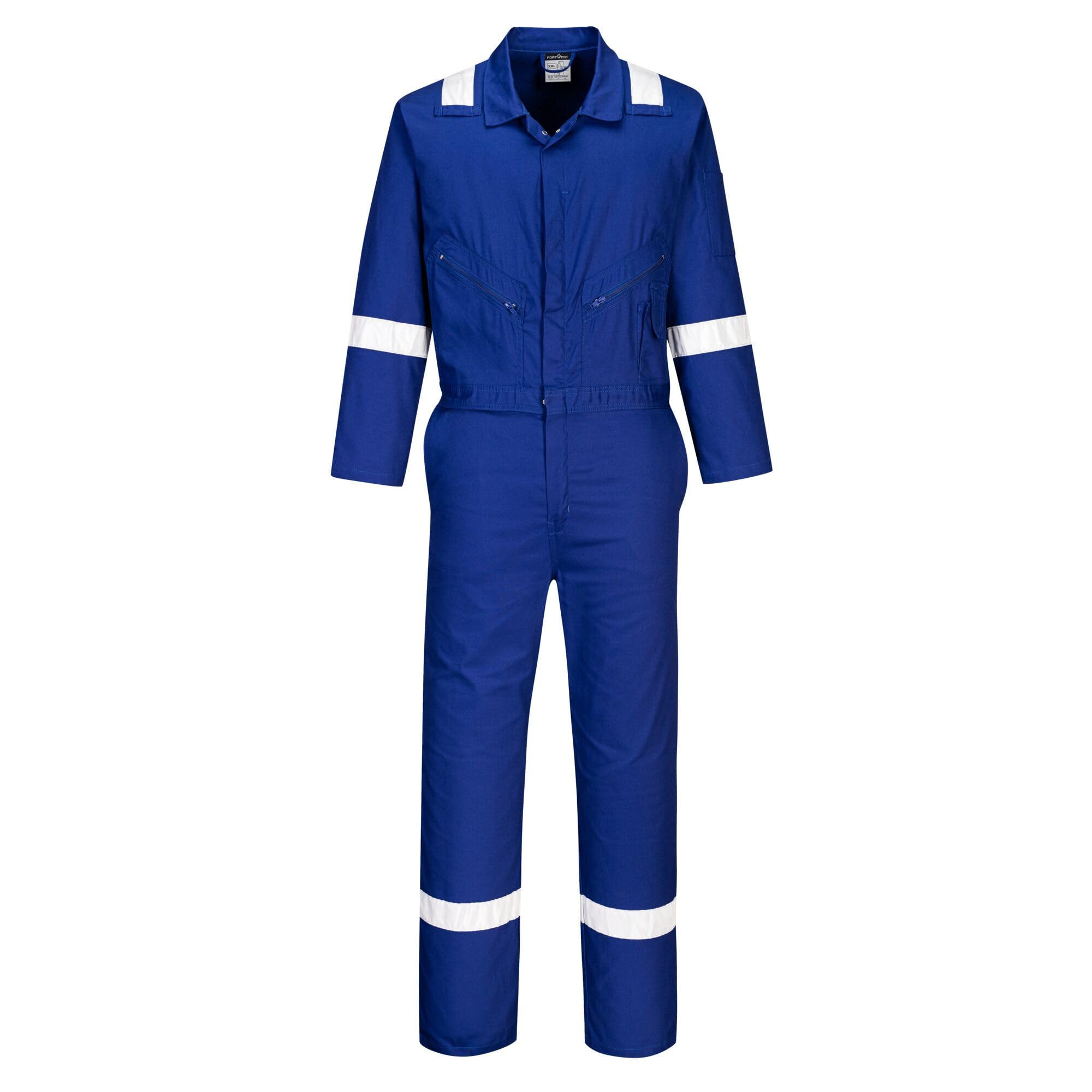 Portwest Royal Blue C814 Iona Zip Cotton Coverall