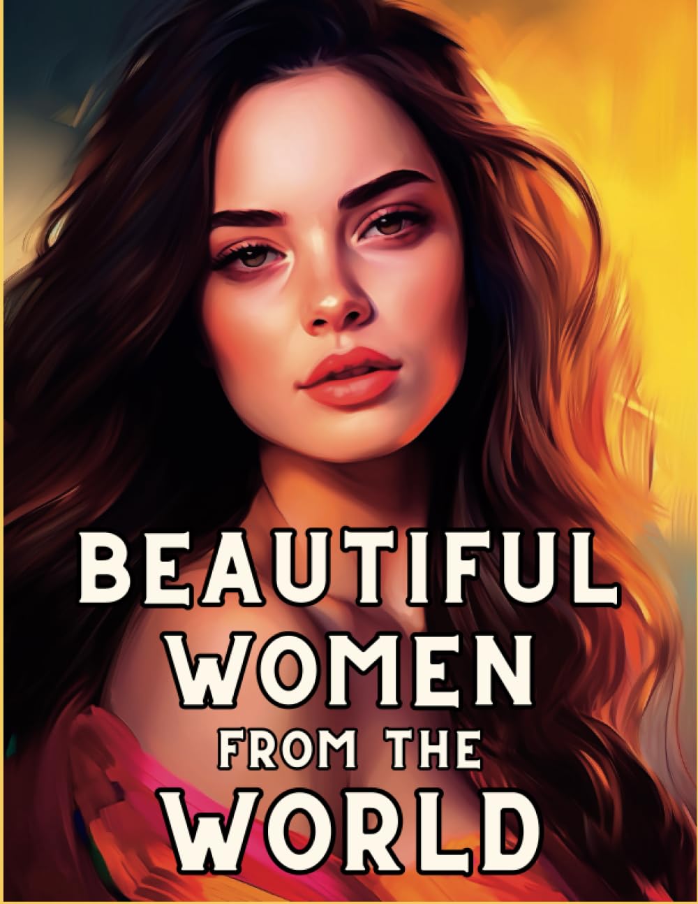 Beautiful Women from the World: Coloring Book - Greyscale Portraits - Feminine Beauty - Realistic illustrations