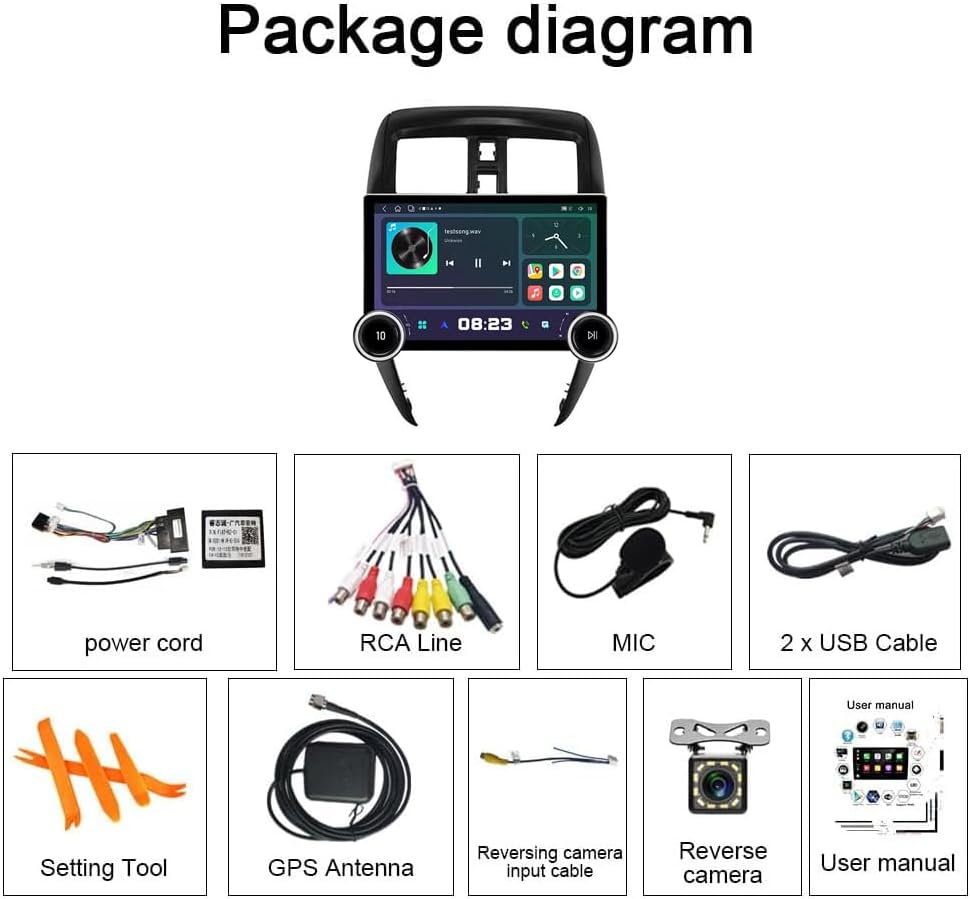 4+64GB for Nissan Versa Sedan Radio 2015-2019 Android 13 Car Stereo 10.1" Touchscreen Wireless Carplay Android Auto DSP Bluetooth GPS Navigation FM with Free Reverse Camera