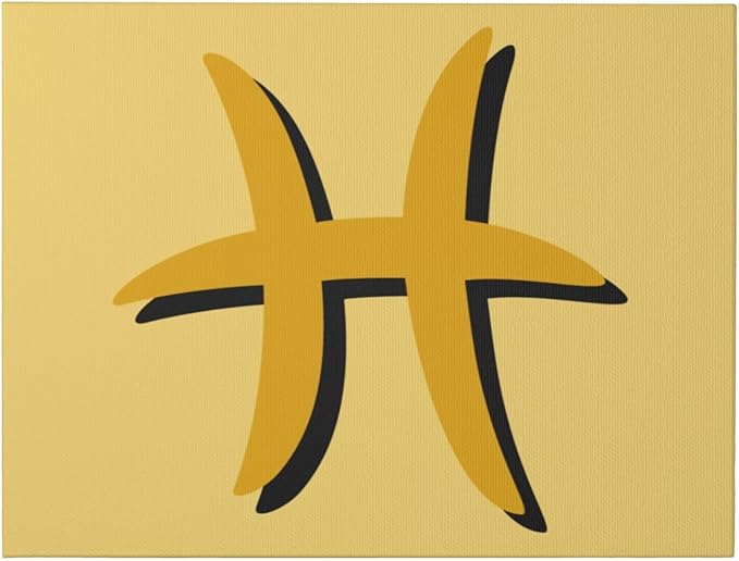 LIICHEES Zodiac Sign Pisces Symbol Canvas Wall Art 12x16 Inch Unframe Canvas Print Wall Decor Home Decor For Living Room Bedroom Bathroom