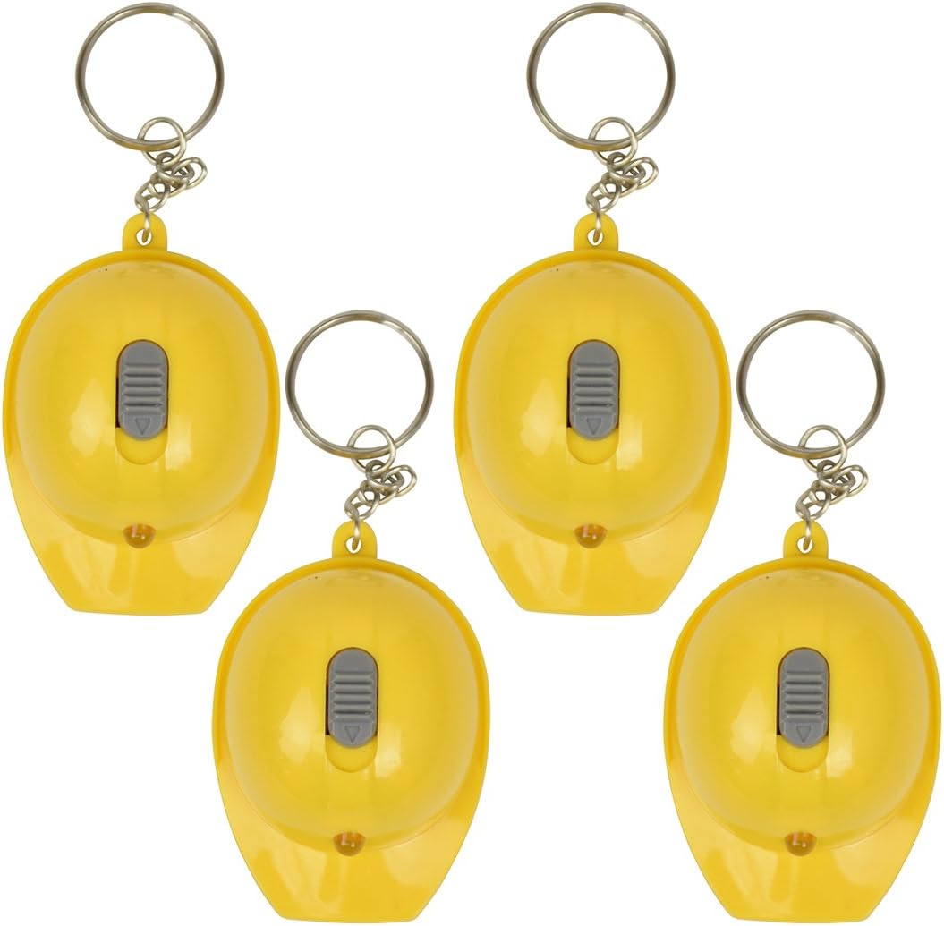 SandT Collection Hard Hat Flashlight Keychain Beer Opener | 4 Count