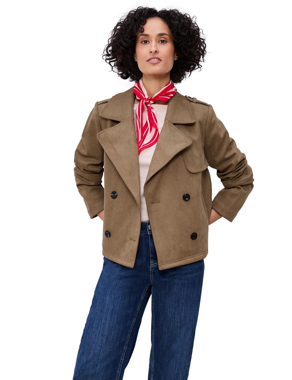 Street One Damen 2005511 Trenchcoat aus Velours (1er Pack)
