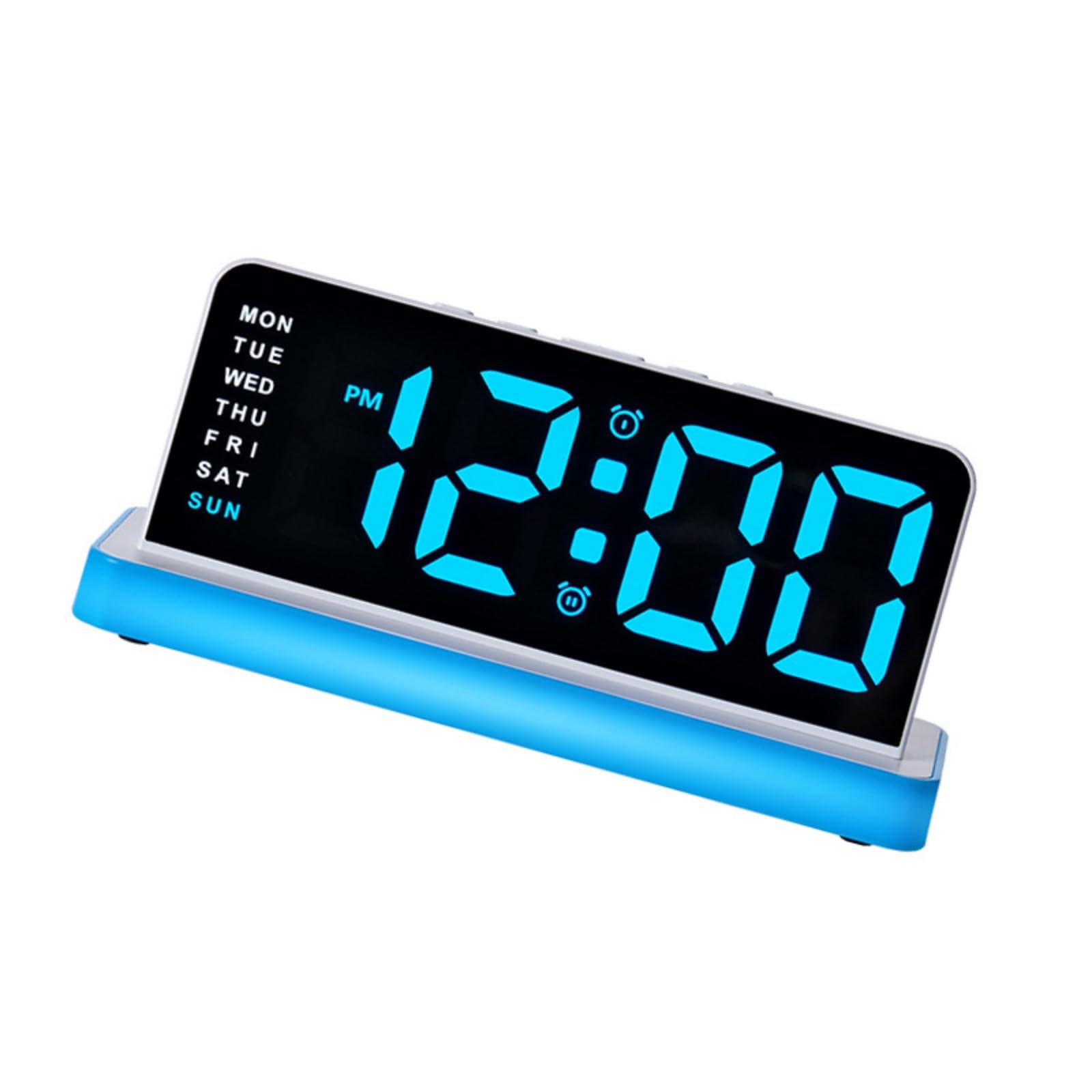 Hsioluted Digital Alarm Clock for Bedroom Desk Clock for Living Room Bedroom with Large Number, Dimmer, Loud Alarm Day of Week Desk
