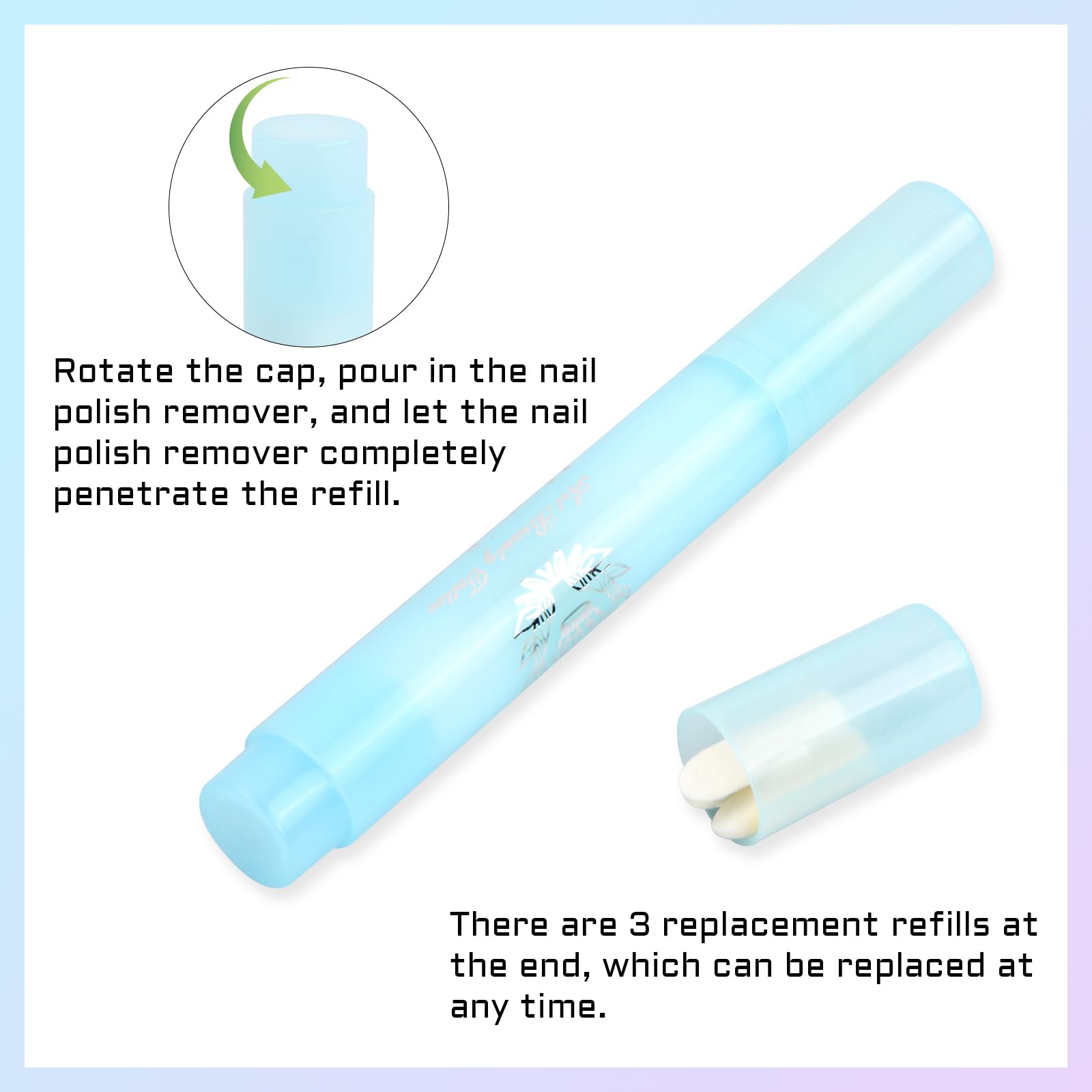 Dokeno 3 Pezzi Penna Correggi Smalto per Unghie Senza Remover Penna Correttore Manicure Rimozione Smalto per Unghie Cancellazione Degli Errori Strumento per Manicure con 9 Punte di Ricambio