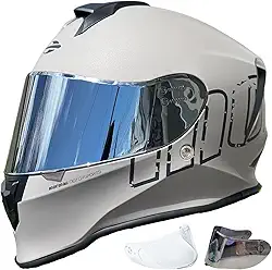 Capacete de Moto Masculino Feminino Mormaii Titanium Fosco Fechado Original Viseira Transparente + Espelhada