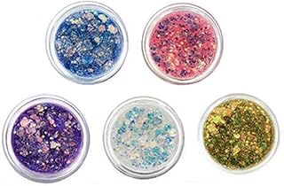 minkissy Lantejoulas Roxas 5 Peças Sombra Branca Sombra Azul Sombra Brilhante Sombra Roxa Sombra Azul Sombra Malva Sombra Glitter Sombra Amarela Gel Sombra Flash Lantejoulas Gel Creme