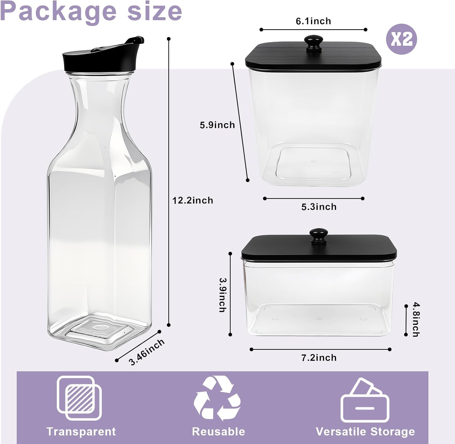 POLRAI Laundry Pod Containers and Dryer Sheet Holder and Laundry Detergent Dispenser Clear Laundry Room Organization and Storage with Wooden Lids Labels and spoon （2+1+1 Pack）