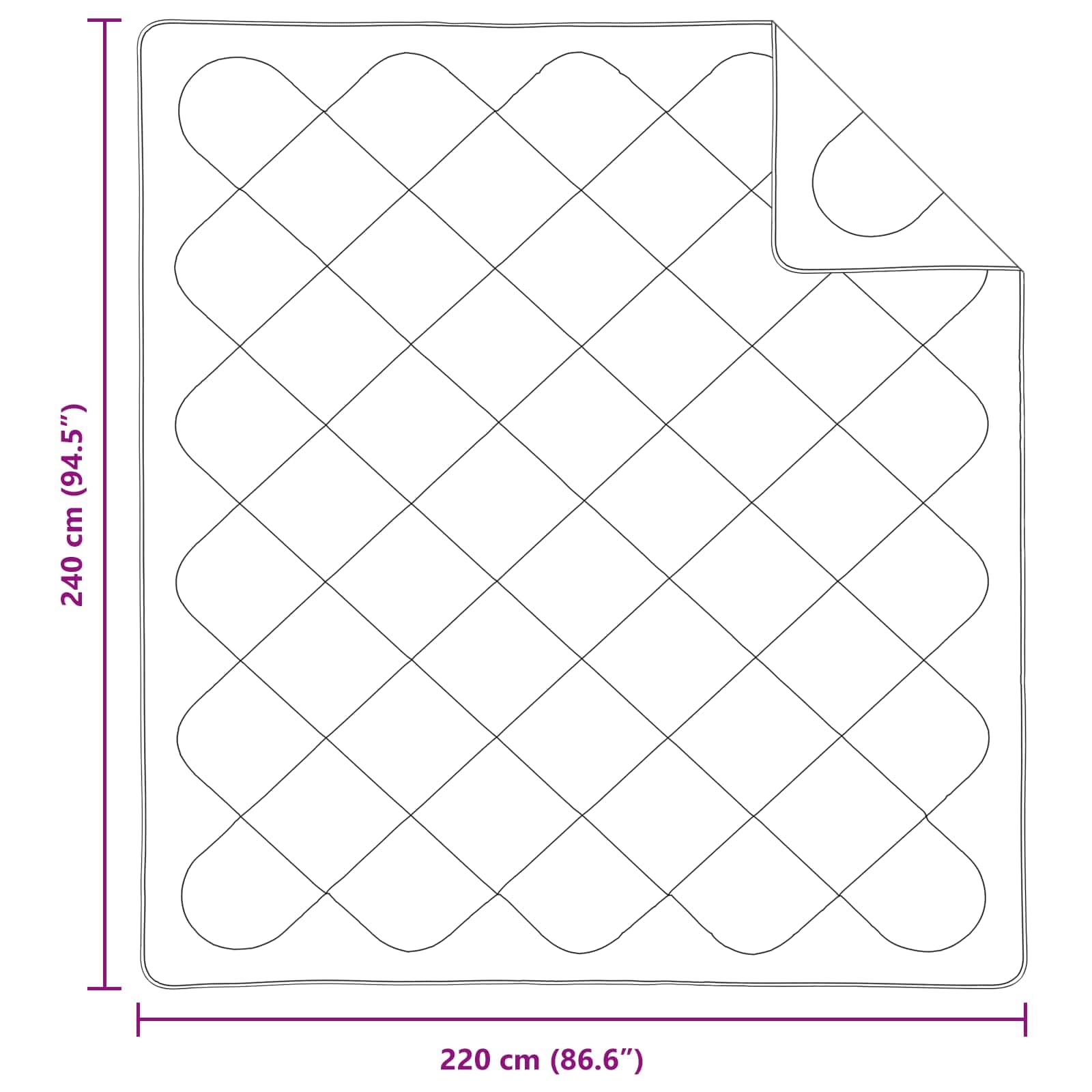 vidaXL Bettdecke mit Kissen 3 pcs Weiß Mikrofaser, Schlafzimmer Deko, Luxuriöses Bettwäsche-Set, Weiche Mikrofaser, Frische Heimtextilien für einen gemütlichen Schlaf