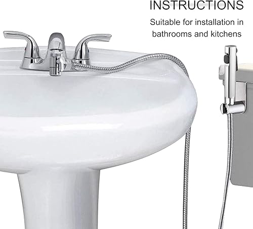 Miniatura 5 de Juego de ducha de mano de bidé, boquilla de modo de chorro doble, juego de aerosol de pañal de tela de bebé de plástico ABS con dispensador de