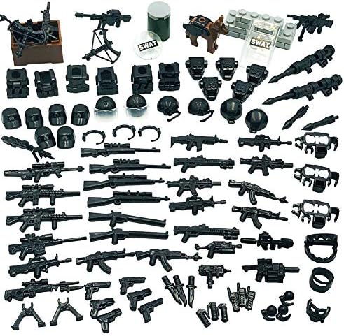 Taken All Weapons Pack Police Special Modern Combat Weapons Assault Pack, Custom Military Building Blocks Toy (Weapons 2)