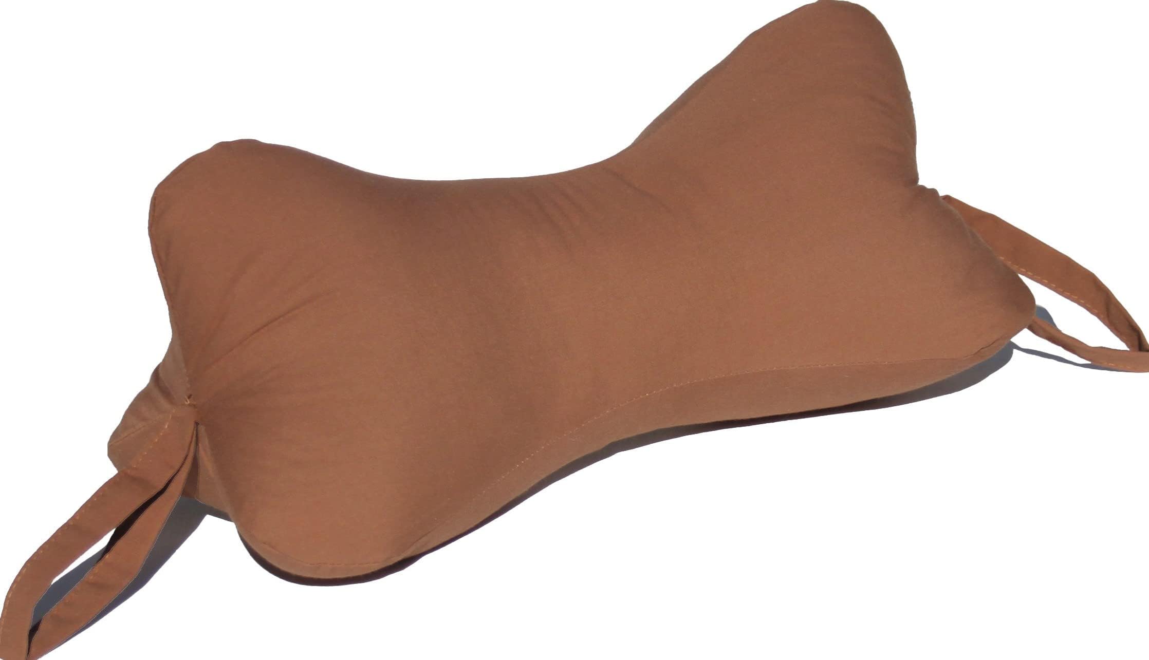 Chiropractic Cervical Pillows in Poly Cotton, Brown, Zipper Access for Comfort Adjustment