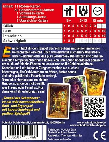 Schmidt Spiele 75046 Tempel des Schreckens, Spiel und Kartenspiel, Braun