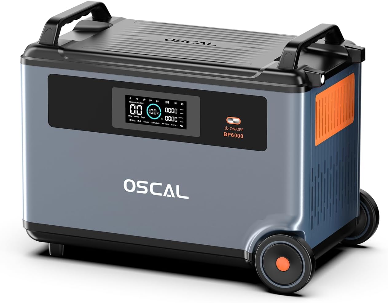 OSCAL 3600Wh Further Battery for PowerMax 6000 Energy Station, Further Capability, LiFePO4 Battery Backup for House Use, Photo voltaic Generator PowerMax 6000